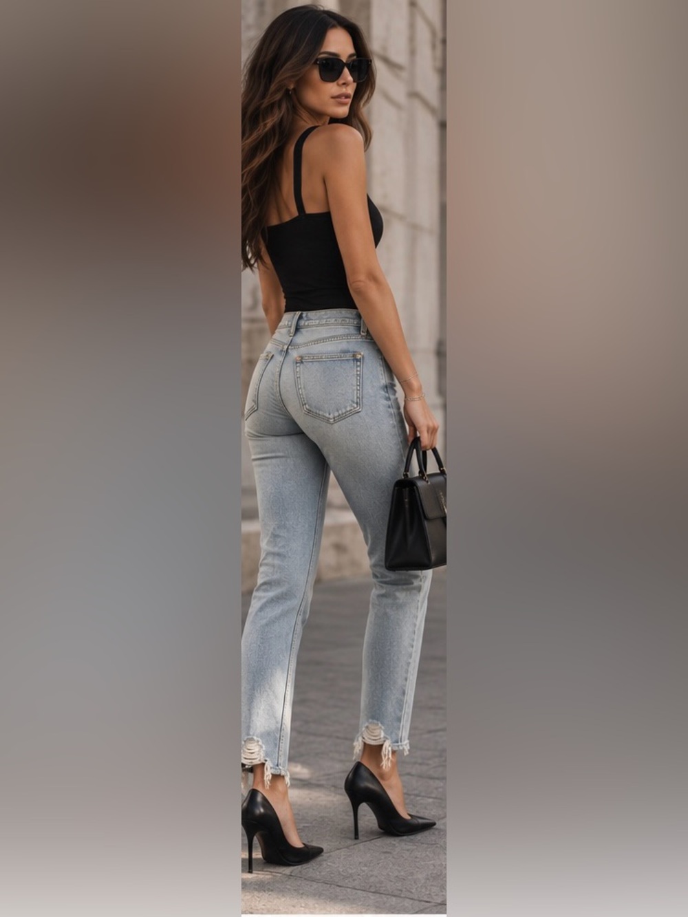 Saint Laurent Paris Vintage Wash Low Waist Jeans